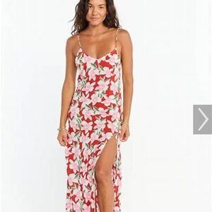 Benoa Swim Kahea Vintage Orchid Maxi Dress with Slit Small